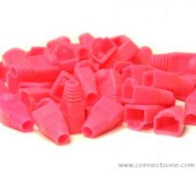50 pack pink RJ45 8P8C snag-less boot for Cat5 & Cat6