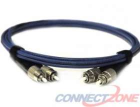 Blue singlemode fiber optic cables 9/125 duplex