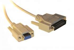 CS14-6, AT-Modem Serial Cable D9 Female to D25 Male
