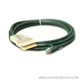 14 foot Green Cat5e patch cord RJ45 plug - 110 connector

