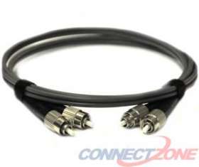 Grey singlemode fiber optic cables 9/125 duplex