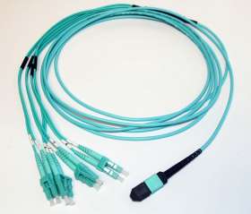 1 Meter MTP/MPO Fan-Out OM3 Cable