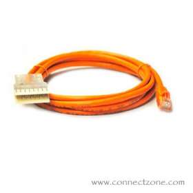 2 foot Orange Cat5e patch cord RJ45 plug - 110 connector