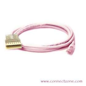 9 foot Pink Cat5e patch cord RJ45 plug - 110 connector


