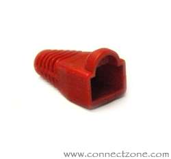 Red RJ45 snag-less boot for Cat5 and Cat6 cables - R88BT-RD