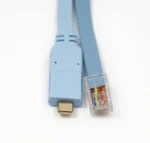 USB-C and RJ45 connector close-up, Cisco compatible CAB-CONSOLE-USB-C-RJ45 console cable