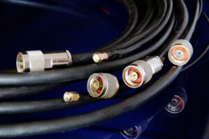 RF connectors Different high-frequency connectors for high-speed data transmission.