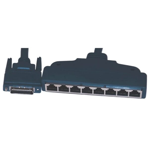 Octal async cable compatible with Cisco CAB-OCTAL-ASYNC, 8 RJ45 breakout leads